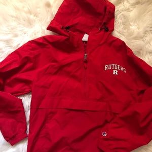 Rutgers Champion Red windbreaker